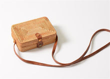 Load image into Gallery viewer, women's summer bags in square and round rattan