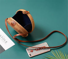 Load image into Gallery viewer, women's summer bags in square and round rattan
