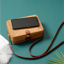 Load image into Gallery viewer, women's summer bags in square and round rattan