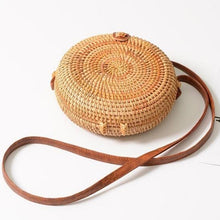 Load image into Gallery viewer, women's summer bags in square and round rattan