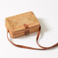 Load image into Gallery viewer, women's summer bags in square and round rattan