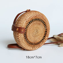 Load image into Gallery viewer, women's summer bags in square and round rattan
