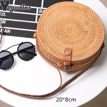 Load image into Gallery viewer, women's summer bags in square and round rattan